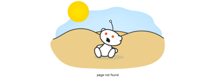 Reddit page not found