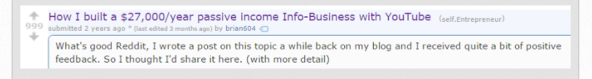 Good Reddit post example