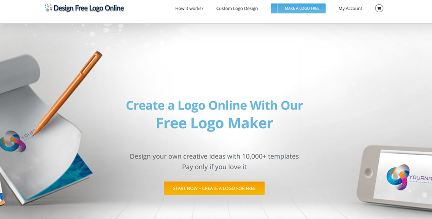 Design Free Logo Online homepage