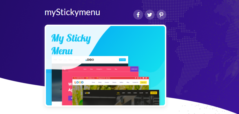 myStickymenu landing page