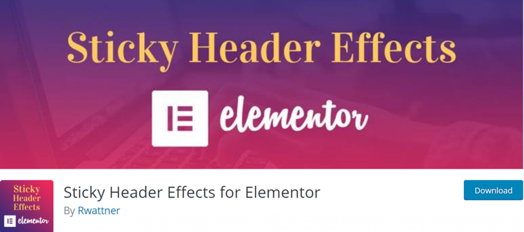 Sticky Header Effects for Elementor banner