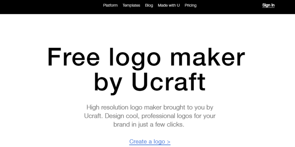 Ucraft homepage