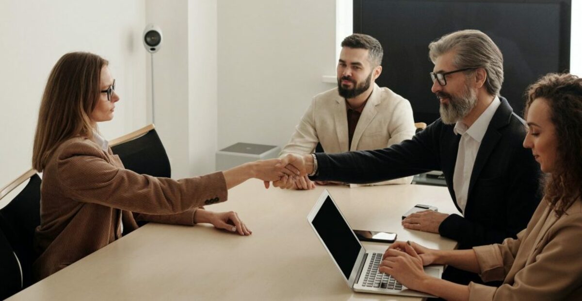 Image of office handshake