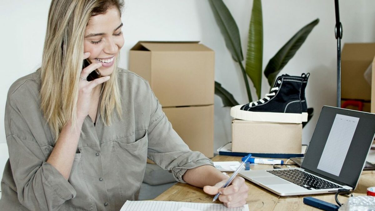 Image of woman managing orders