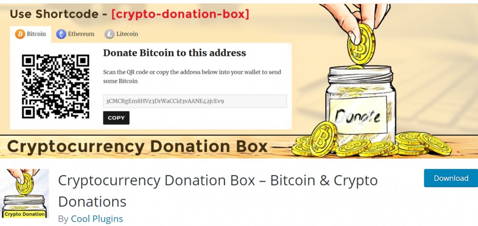 how to get cryptocurrency donations
