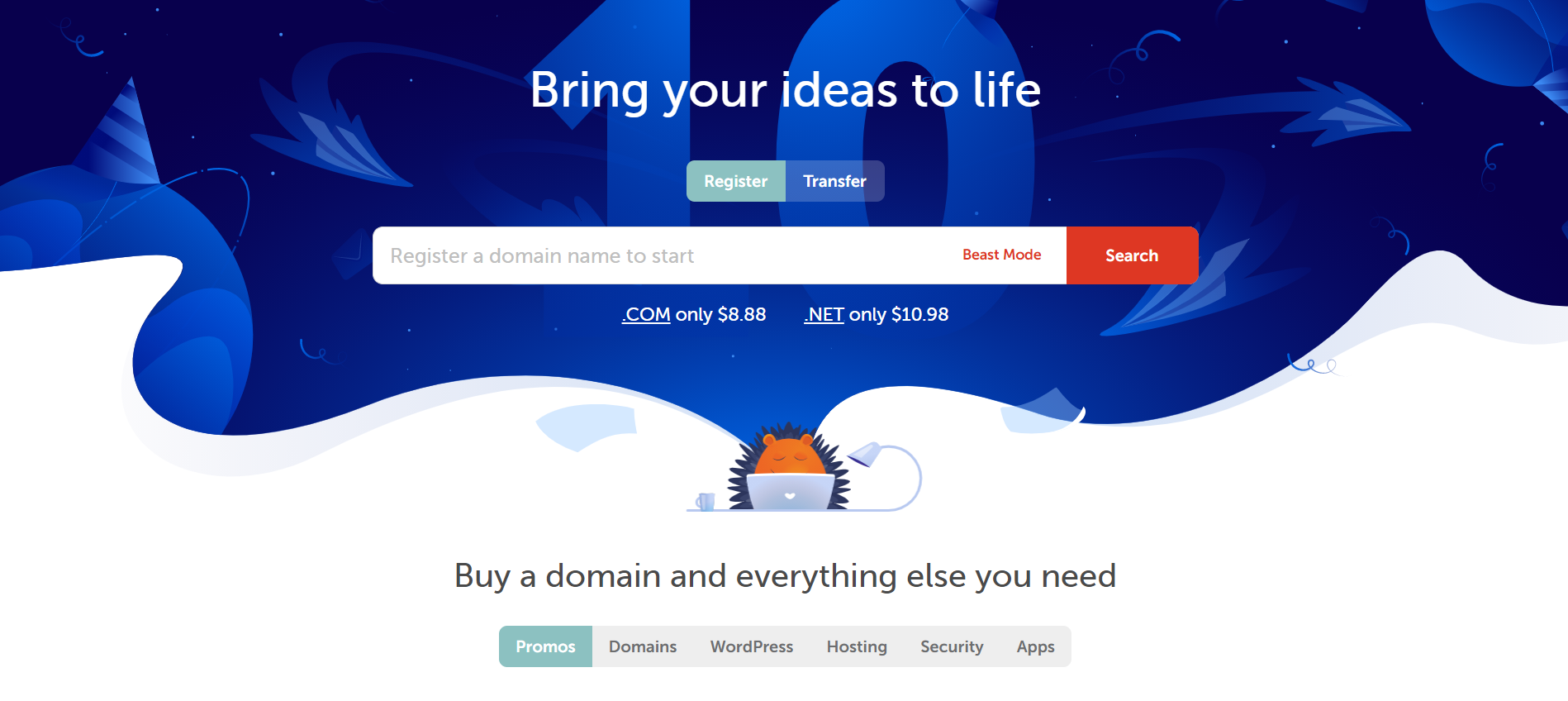 Namecheap homepage