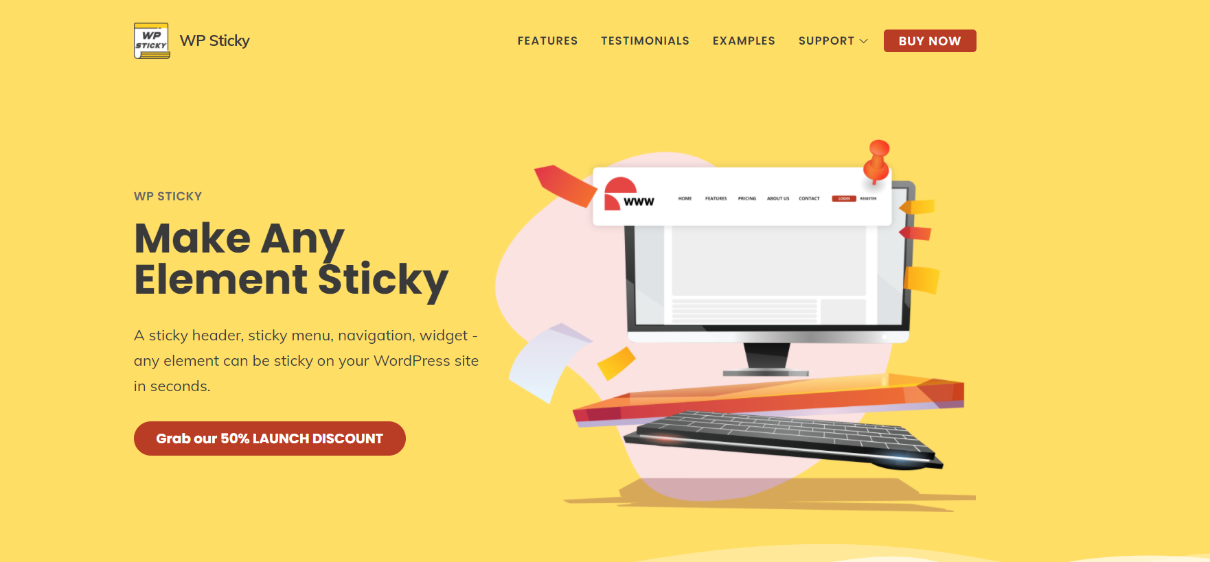 WP Sticky homepage