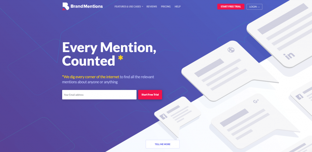 BrandMentions homepage