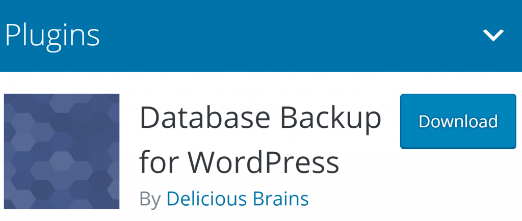 Batabase backup for WordPress