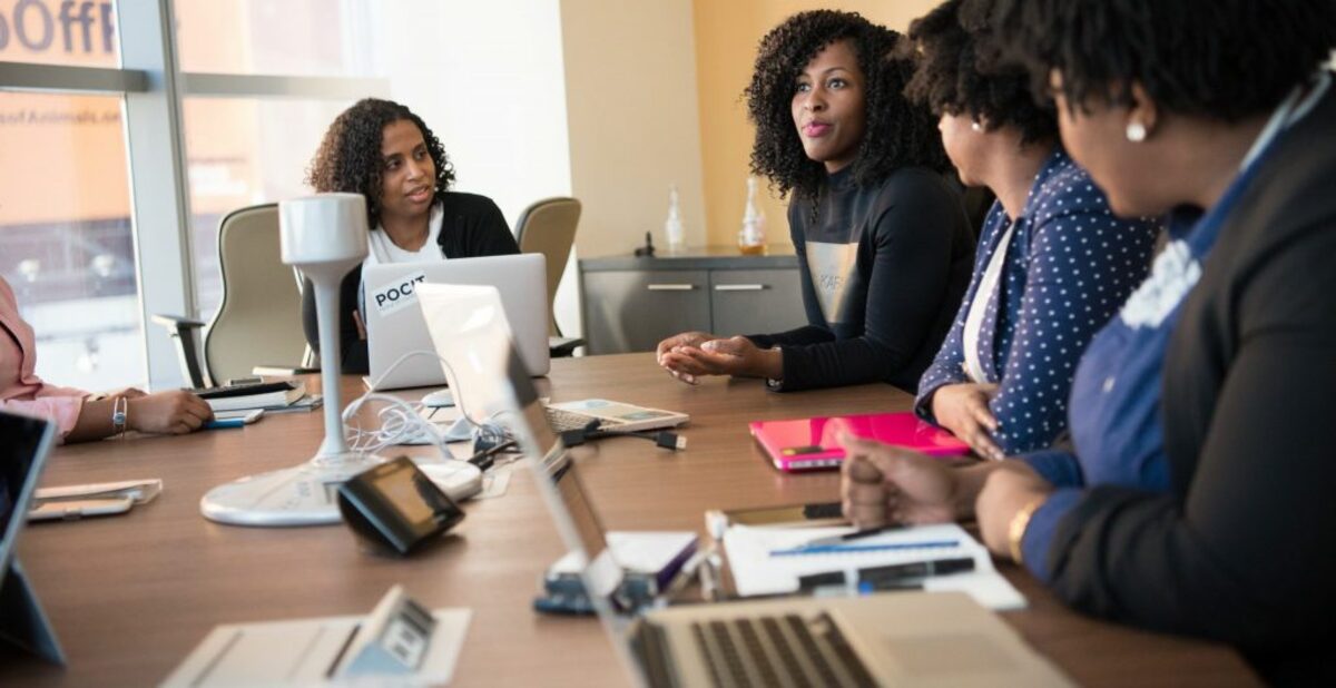 Four woman at the conference room