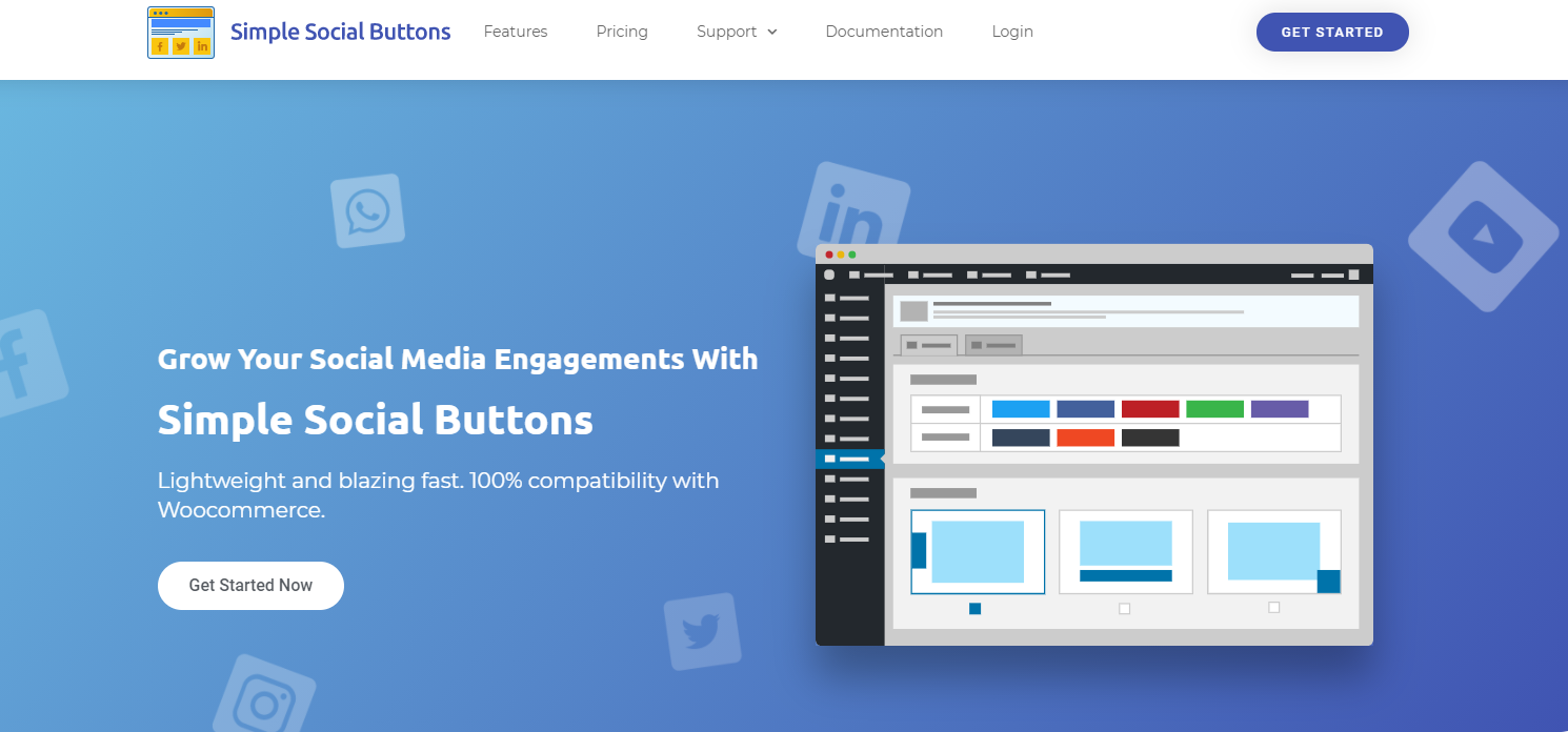 Simple Social Buttons website