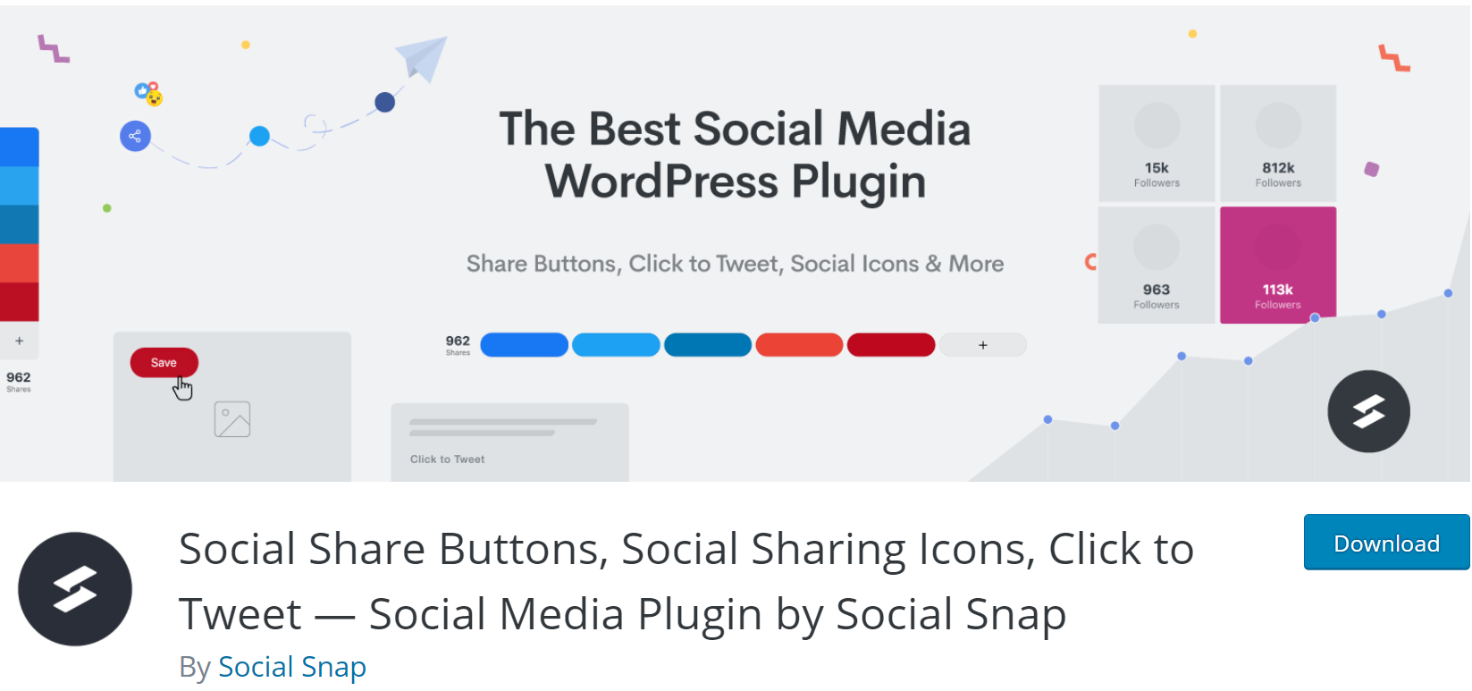 Social Meida Plugin by Social Snap banner 