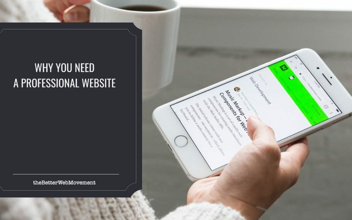 Reasons Why You Need A Professional Website