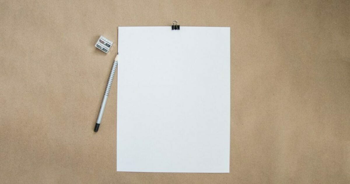 Blank Paper and Pencil