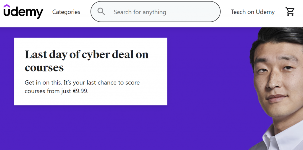 Udemy homepage