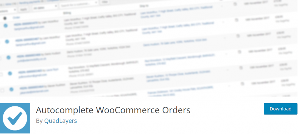 Autocomplete WooCommerce Orders banner