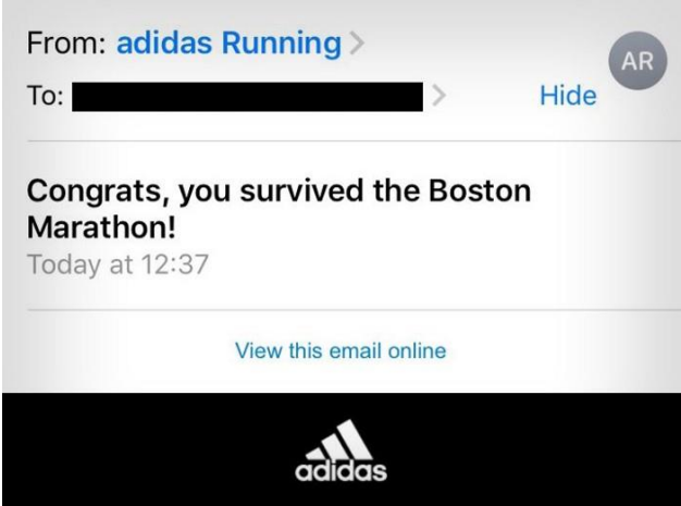 Boston Marathon email