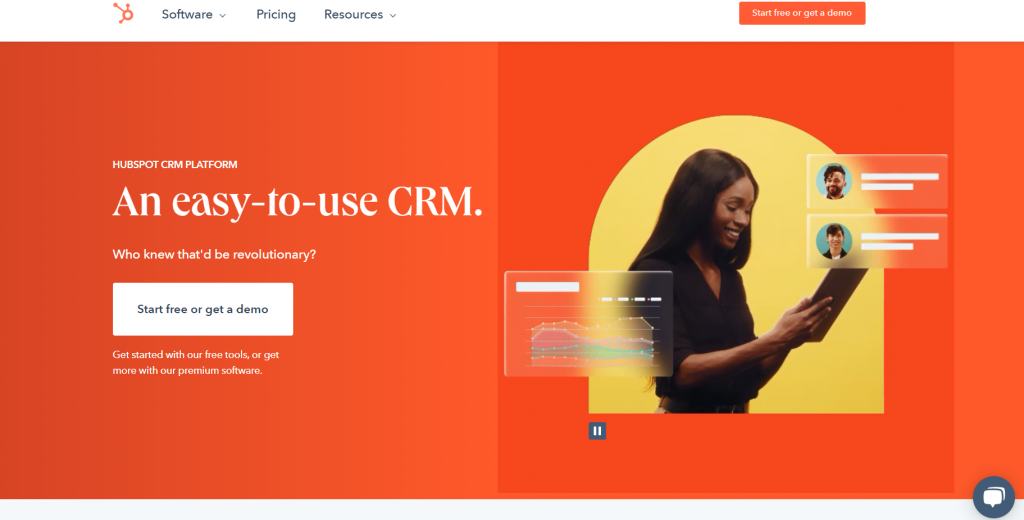 HubSpot homepage