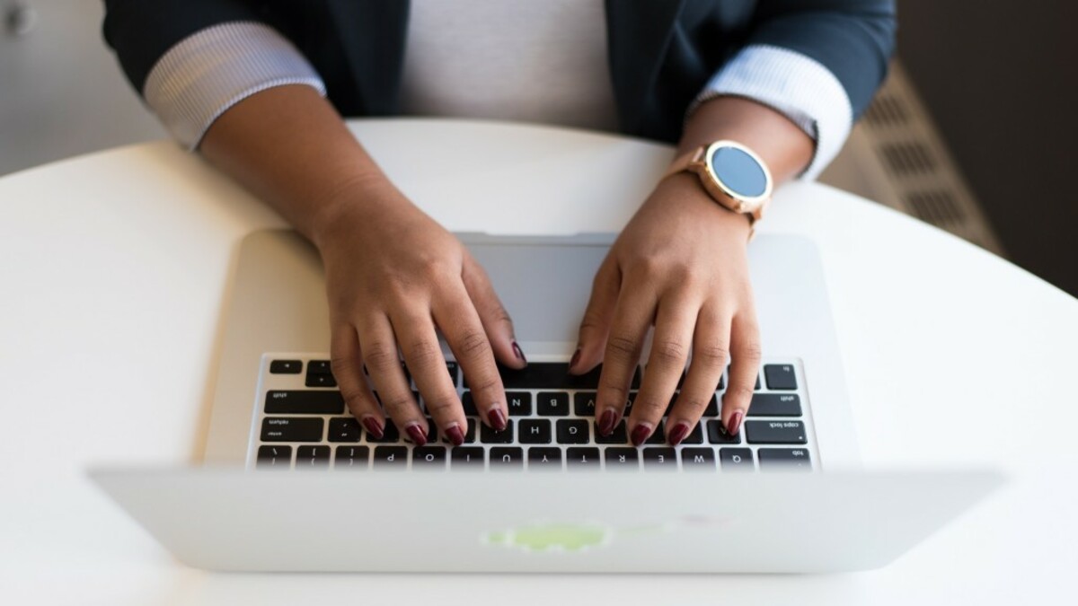 Person using macbook