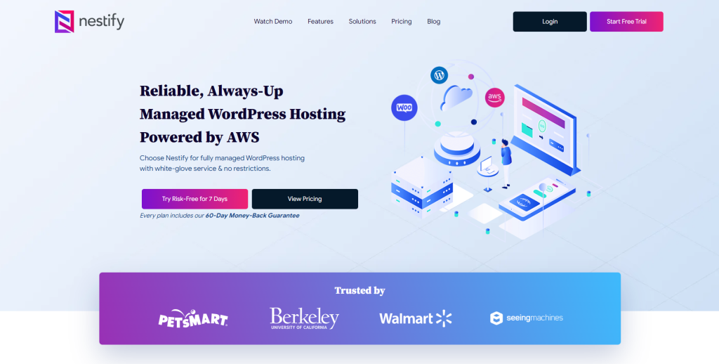 Nestify homepage