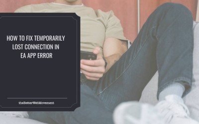 How to Fix Temporarily Lost Connection in EA App Error