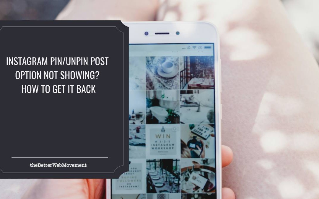 Instagram Pin/Unpin Post Option Not Showing? How to Get It Back 